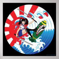 Japanese surfer girl