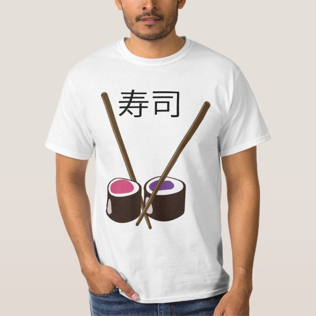 Japanese Sushi Chopsticks T-Shirt (Front)