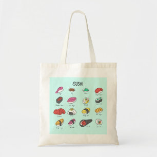 Japanese sushi collection on a your tote bag!
