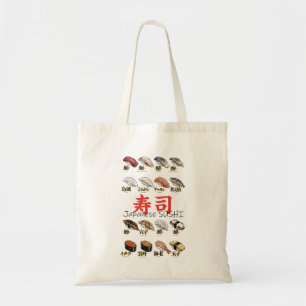Japanese SUSHI illustration design Tote Bag