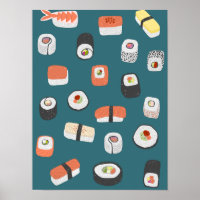 Japanese Sushi Nigiri Maki Roll