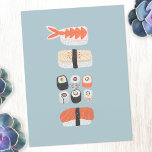 Japanese Sushi Nigiri Maki Roll Stack Postcard<br><div class="desc">Japanese food art for those who love to eat sushi,  sashimi,  nigiri and maki rolls.</div>