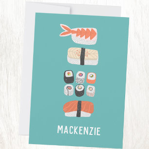 Japanese Sushi Personalised Card