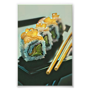 Japanese sushi photo print