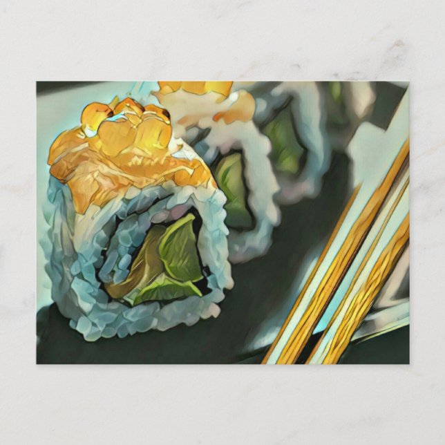 Japanese sushi postcard (Front)