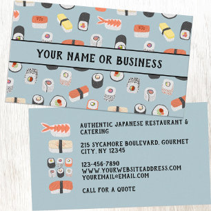 Japanese Sushi Restaurant Business Card
