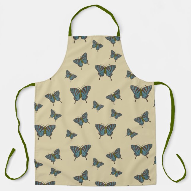 Japanese Swallowtail All-Over Print Apron (Front)