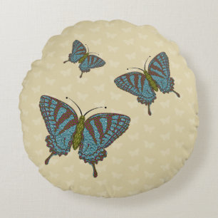 Japanese Swallowtail Round Pillow