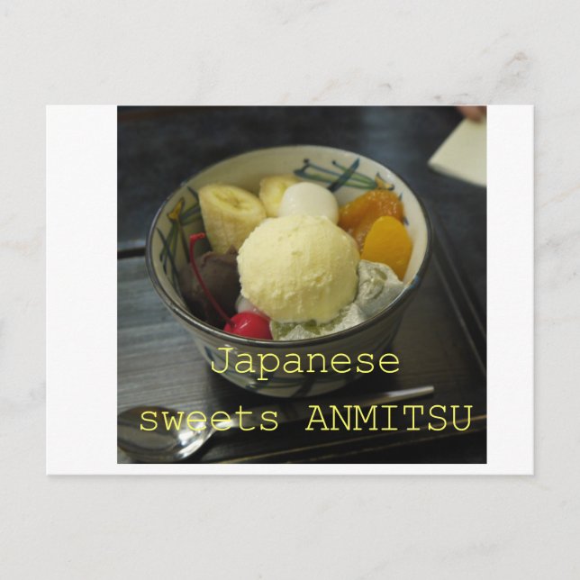 JAPANESE SWEETS ANMITSU POSTCARD (Front)