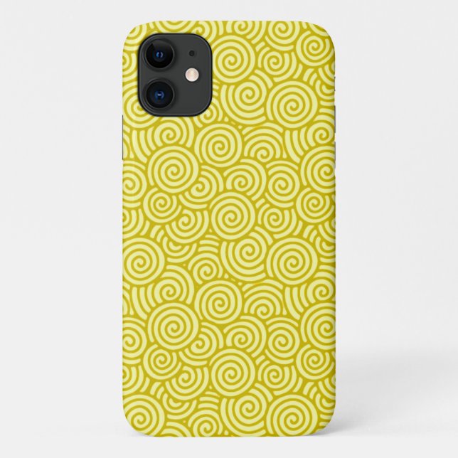 Japanese swirl pattern - mustard and light yellow Case-Mate iPhone case (Back)
