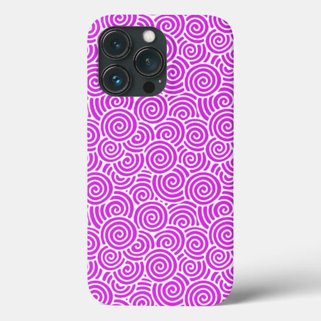 Japanese swirl pattern - orchid and white Case-Mate iPhone case (Back)