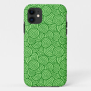 Japanese swirl pattern - pine and lime green Case-Mate iPhone case