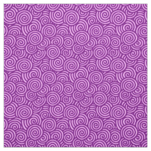 Japanese swirl pattern - purple and orchid pink fabric