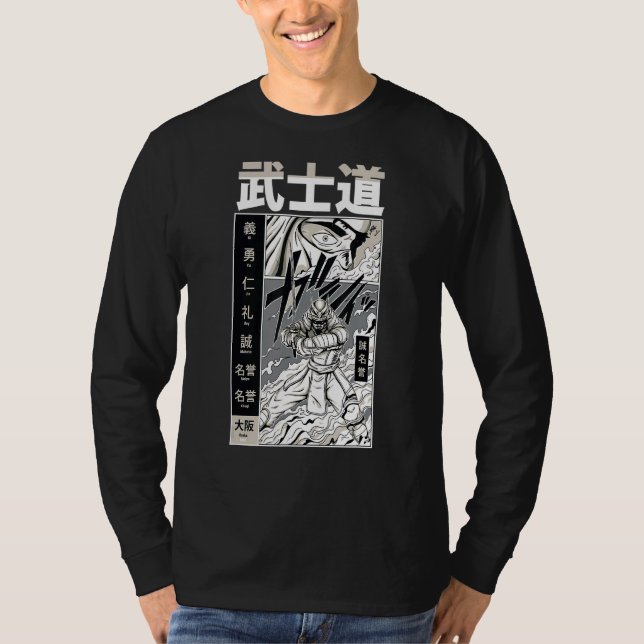 Japanese Swordsmen Samurai Bushido Code Warrior T-Shirt (Front)