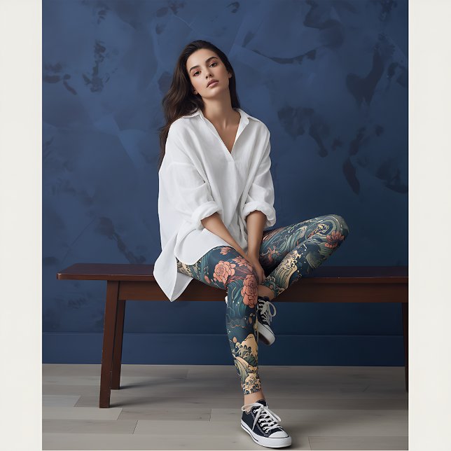 Japanese Tattoo Art Sea Creatures Leggings (Creator Uploaded)