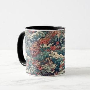 Japanese Tattoo Art Twin Dragons Mug