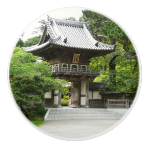 Japanese Tea Garden in San Francisco Ceramic Knob