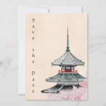 Japanese Temple and Cherry Blossoms Wedding