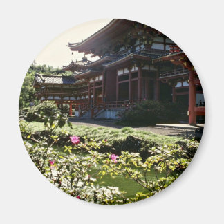 Japanese Temple, Byodo-in - Oahu flowers Magnet