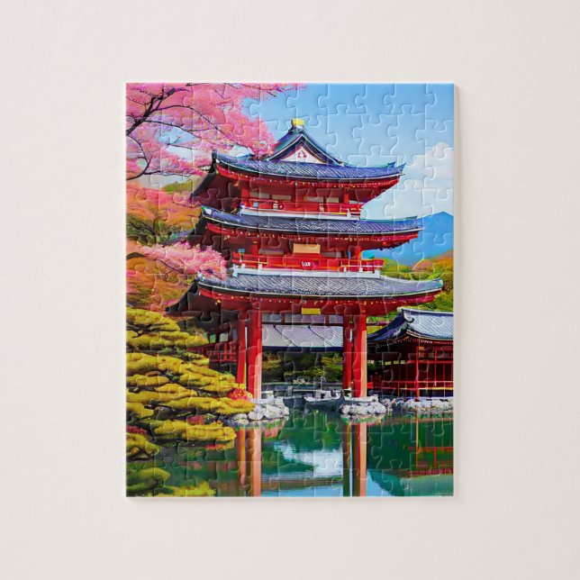 Japanese Temple  Jigsaw Puzzle (Vertical)