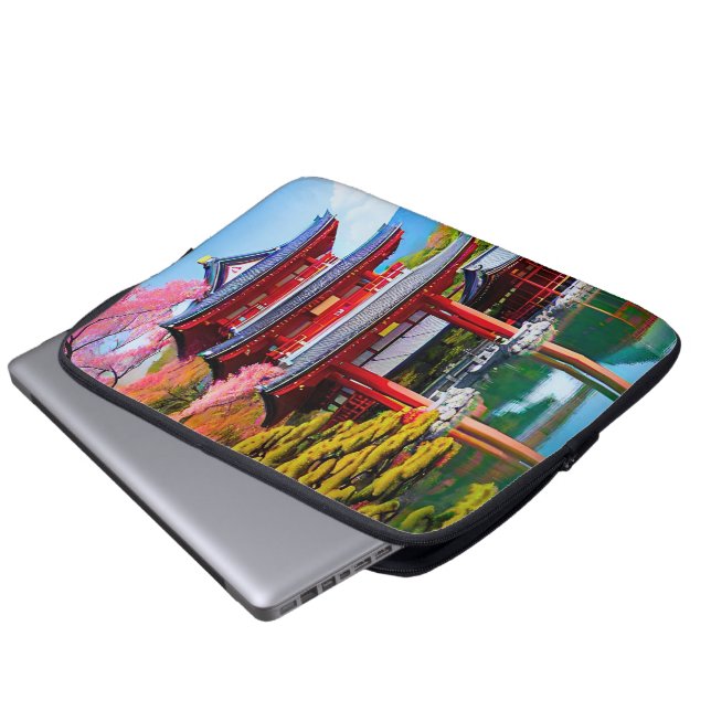Japanese Temple  Laptop Sleeve (Front Bottom)
