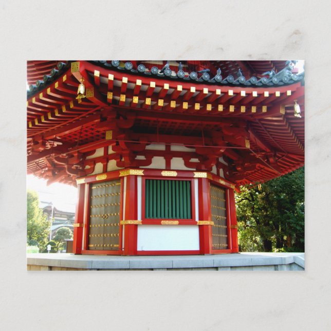 Japanese Temple Pagoda Postcard (Front)