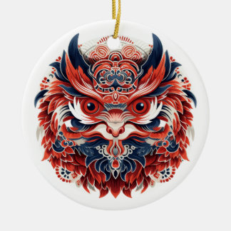 Japanese Tengu Ceramic Tree Decoration
