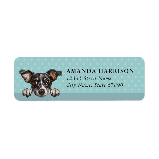 Japanese Terrier Dog Return Address Labels (Front)