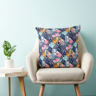 Japanese Textile decorative kimono inspired 1 Cushion