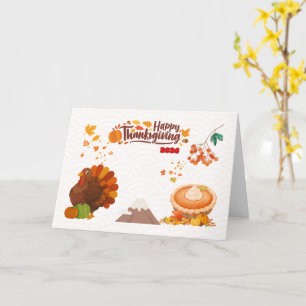 Japanese Thanksgiving Card 2026 with Mount Fuji, T