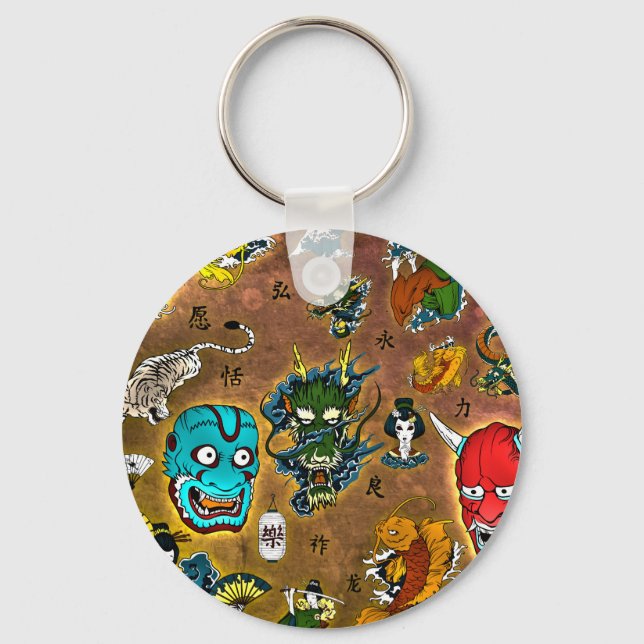Japanese Theme Key Ring (Front)