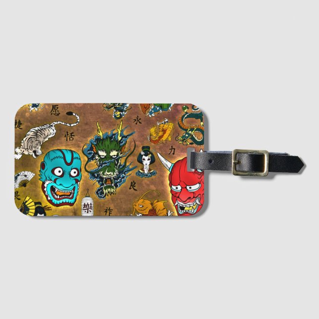 Japanese Theme Luggage Tag (Front Horizontal)