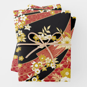 Japanese Theme Pattern Wrapping Paper Sheet