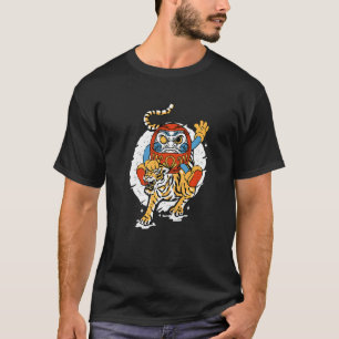 Japanese Tiger Lucky Daruma Doll Japanese Traditio T-Shirt