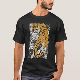 Japanese Tiger Samurai Warrior Animal Fighting Asi T-Shirt