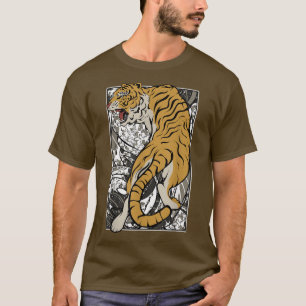Japanese Tiger Samurai Warrior Animal Fighting Asi T-Shirt