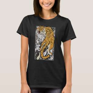 Japanese Tiger Samurai Warrior Animal Fighting Asi T-Shirt