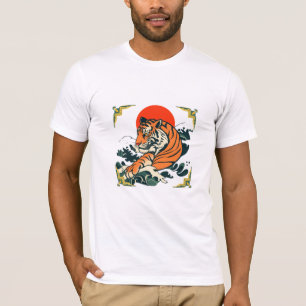 Japanese Tiger T-Shirt   Ukiyo-e Samurai Art