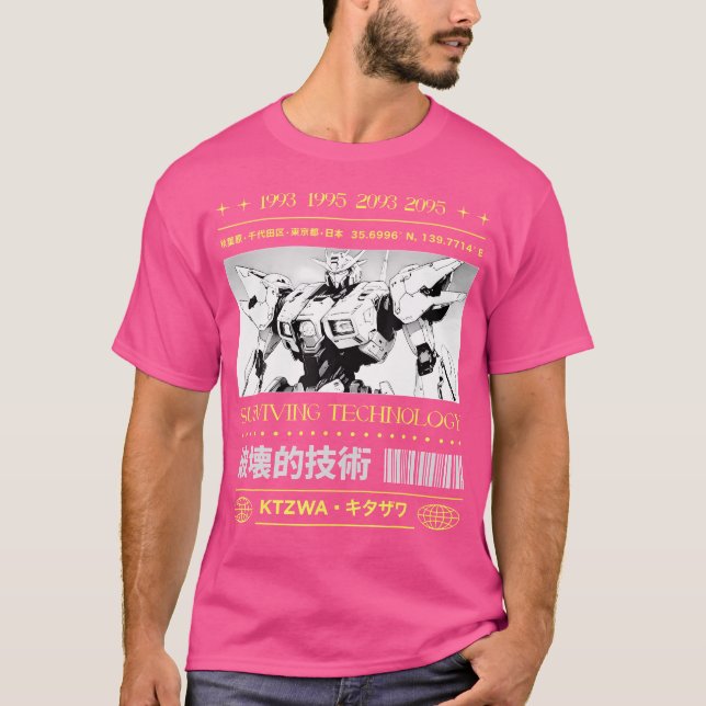 Japanese Tokyo Cyberpunk Art Streetwear Anime Grap T-Shirt (Front)