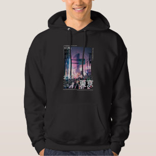 Japanese Tokyo Cyberpunk Art Streetwear Retro Grap Hoodie