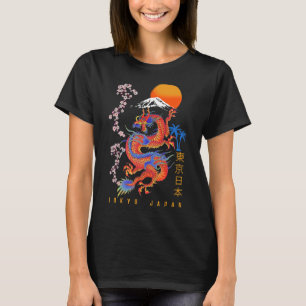 Japanese Tokyo Dragon Asian Retro 80u2019s Style 1 T-Shirt