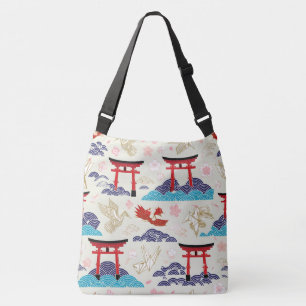 Japanese Torii Pattern Crossbody Bag