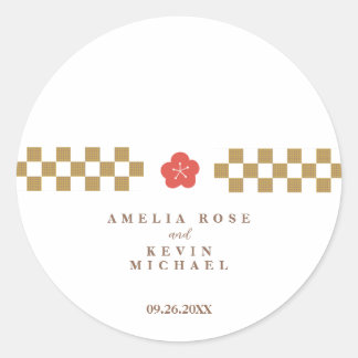 Japanese Touch Bridal Classic Round Sticker