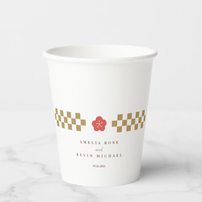 Japanese Touch Bridal Paper Cups (Front)