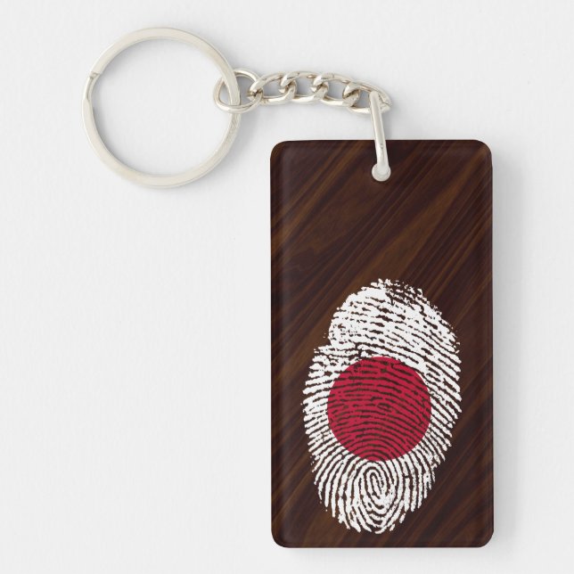 Japanese touch fingerprint flag key ring (Front)