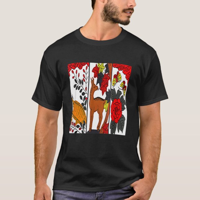Japanese Traditional Art Hanafuda T-Shirt (Front)