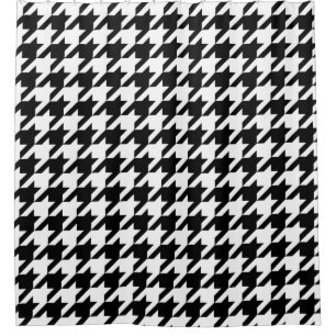Japanese Traditional Design3 -CHIDORI- Black&White Shower Curtain