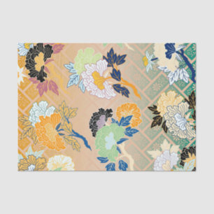 Japanese Traditional Floral Pattern Tissue Paper