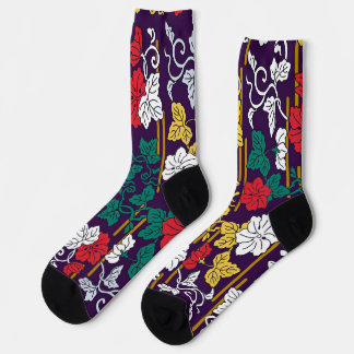 Japanese Traditional Leaf Pattern Socks