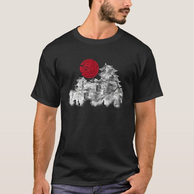 Japanese Traditional Nara Kyoto Temple T-Shirt (Front)